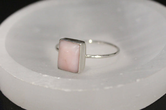 Rectangular Pink Opal